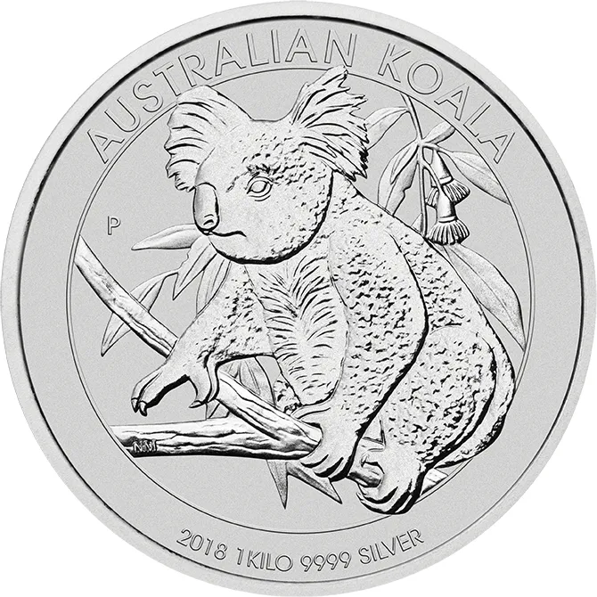 1 Kilogramm Silbermünze Australien Koala 2018