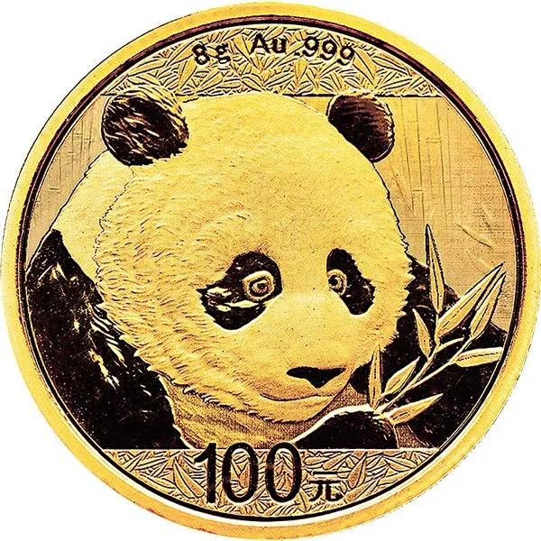 8 Gramm Goldmünze China Panda 2018