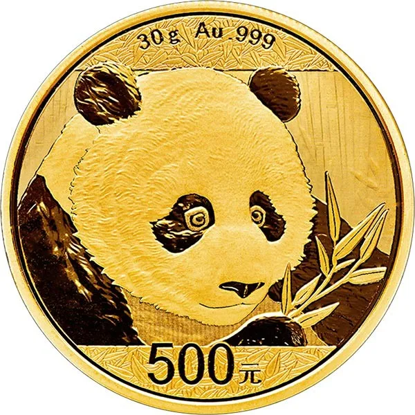 30 Gramm Goldmünze China Panda 2018