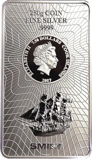 250 Gramm Silber Cook Islands Münzbarren 2017
