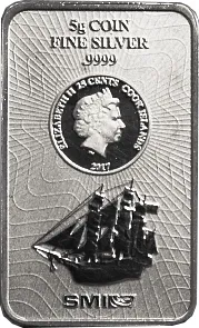 5 Gramm Silber Cook Islands Münzbarren