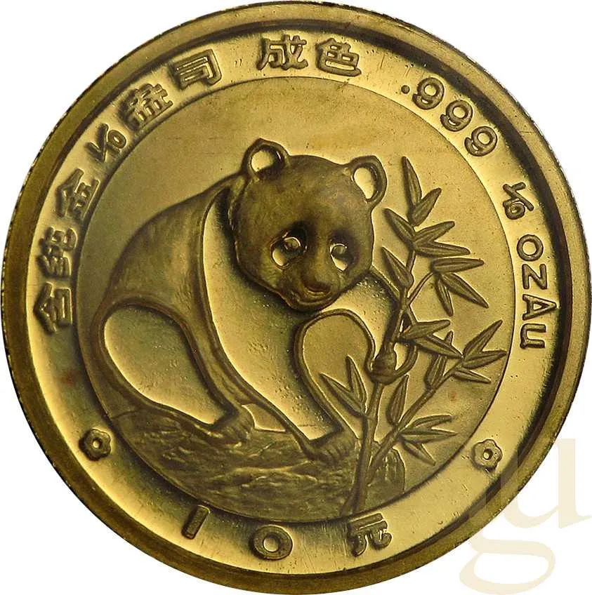 1/10 Unze Goldmünze China Panda 1988