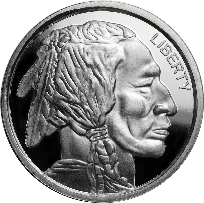 1 Unze Silber American Buffalo Round - High Relief