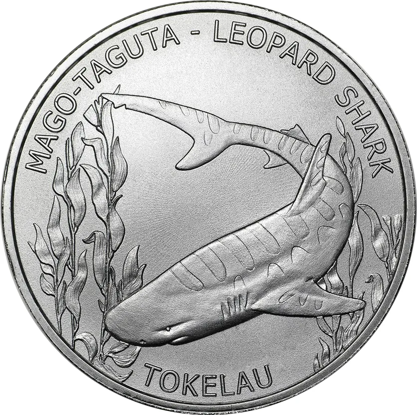 1 Unze Silbermünze Tokelau Leopardenhai 2018
