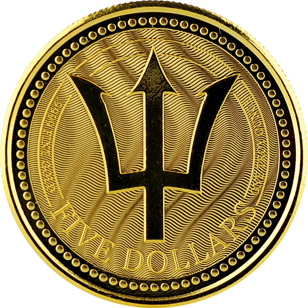 1 Unze Goldmünze Barbados Trident 2017