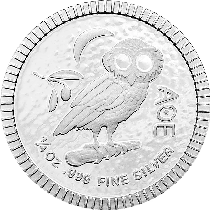 1/4 Unze Silbermünze Niue Eule von Athen