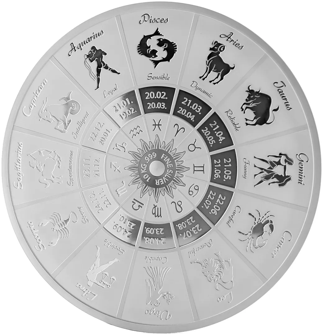 10 Kilogramm Silbermünze Niue Zodiak 2017