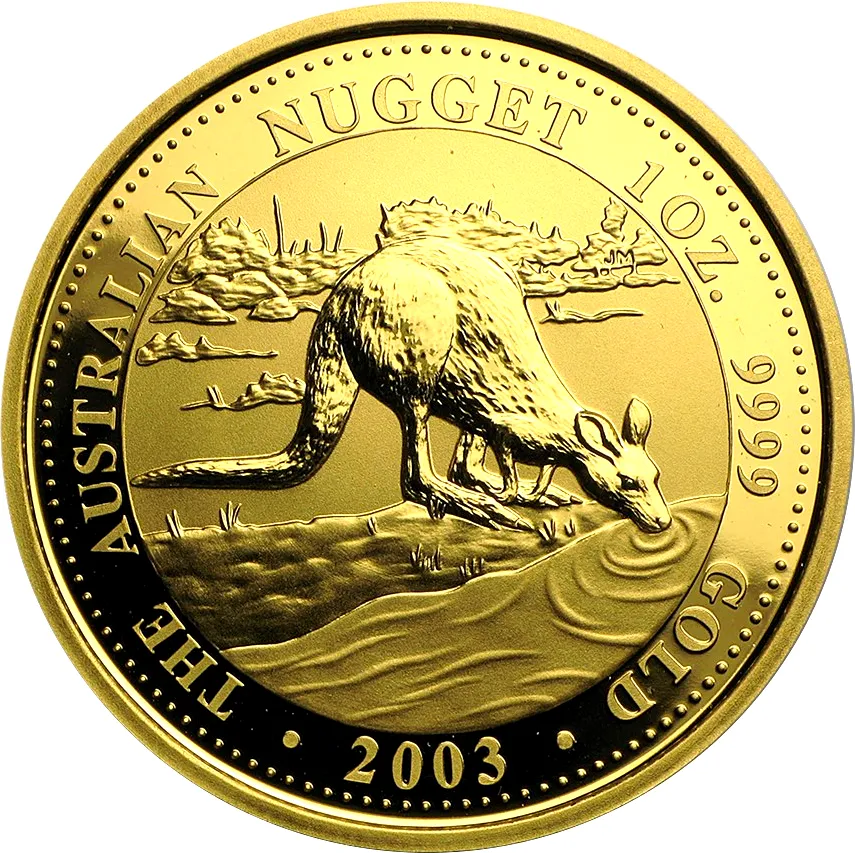 1 Unze Goldmünze Australien Känguru 2003