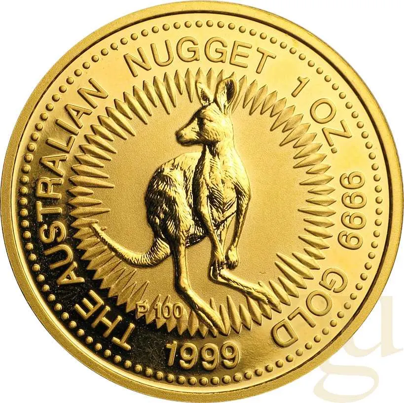 1 Unze Goldmünze Australien Känguru 1999