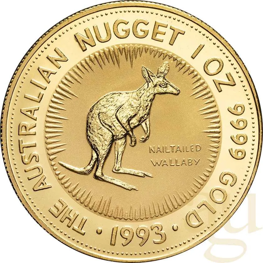 1 Unze Goldmünze Australien Känguru 1993