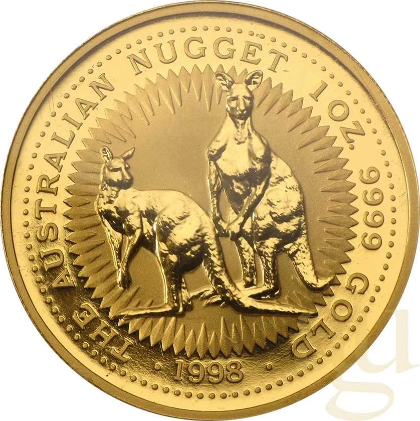 1 Unze Goldmünze Australien Känguru 1998