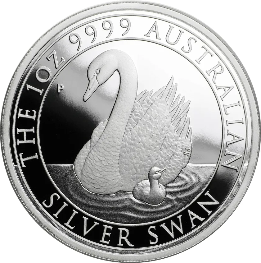 1 Unze Silbermünze Australien Schwan 2018 - polierte Platte