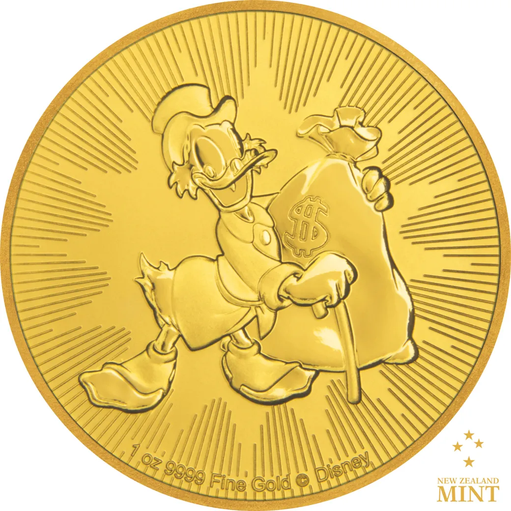 1 Unze Goldmünze Niue Dagobert Duck 2018