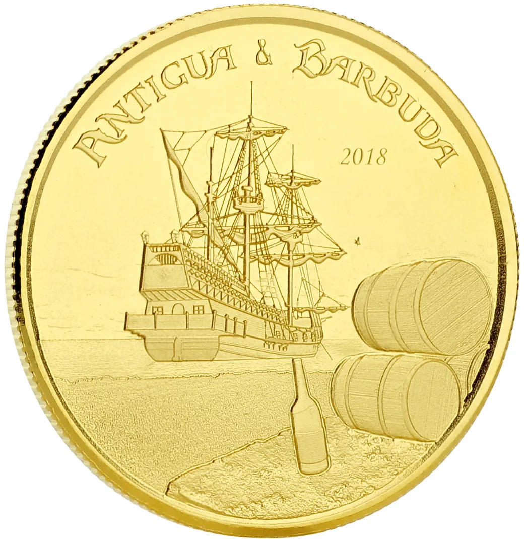 1 Unze Goldmünze EC8 Antigua & Barbuda - Rum Runner 2018