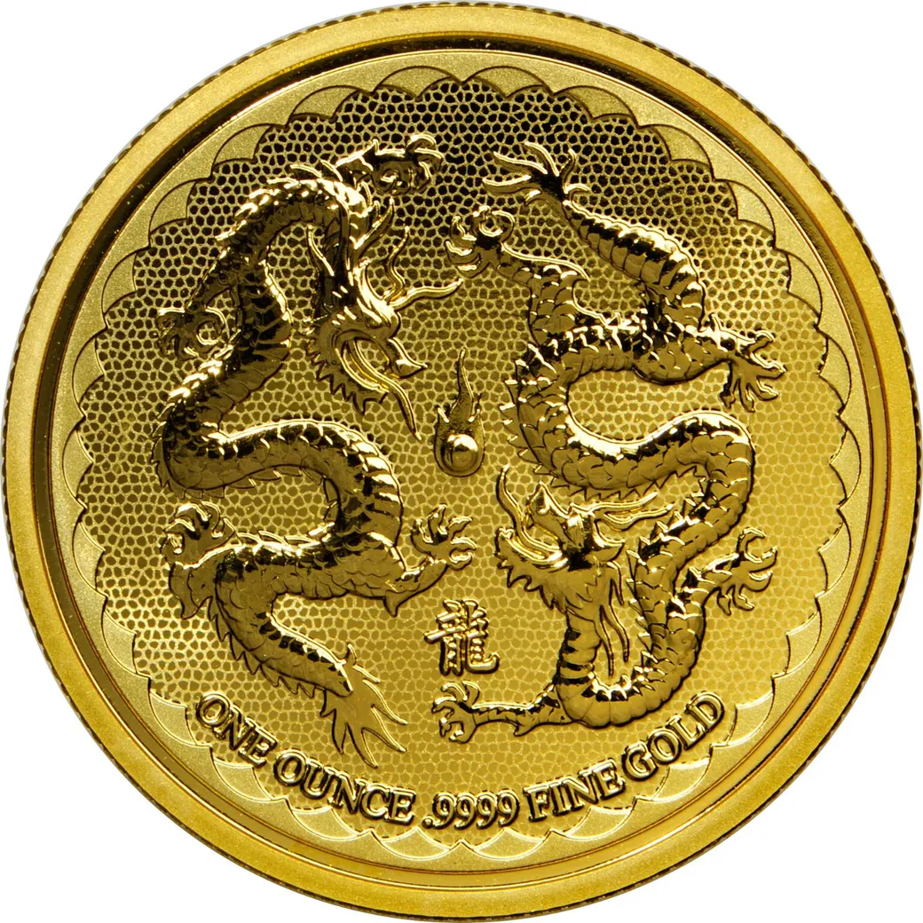 1 Unze Goldmünze Niue Double Dragon 2018