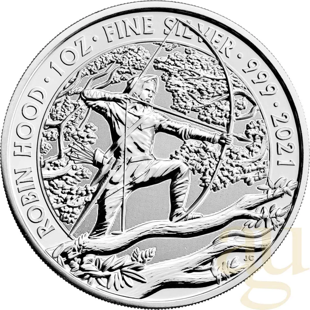 1 Unze Silbermünze Myths and Legends - Robin Hood 2021
