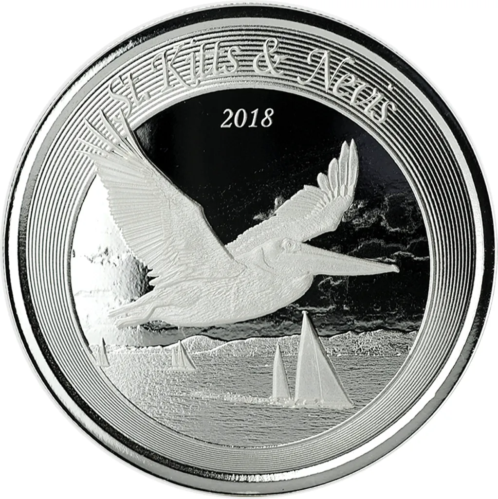 1 Unze Silbermünze EC8 St. Kitts & Nevis - Pelikan 2018
