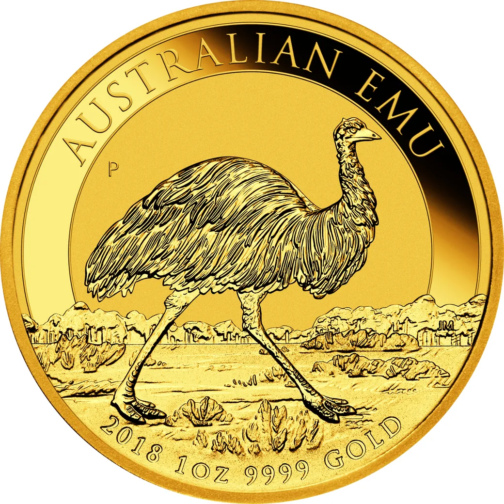 1 Unze Goldmünze Australien Emu 2018