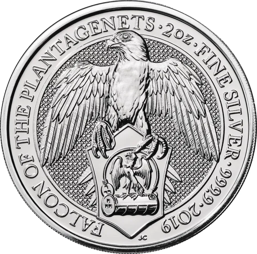2 Unzen Silbermünze Queens Beasts Falcon 2019