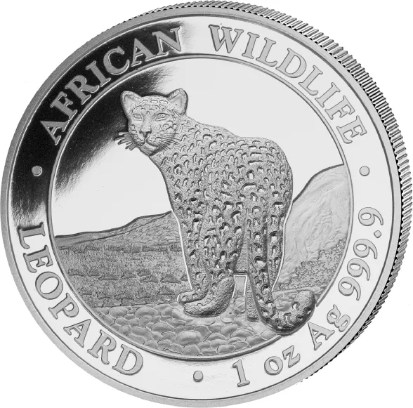 1 Unze Silbermünze Somalia African Wildlife Leopard 2018