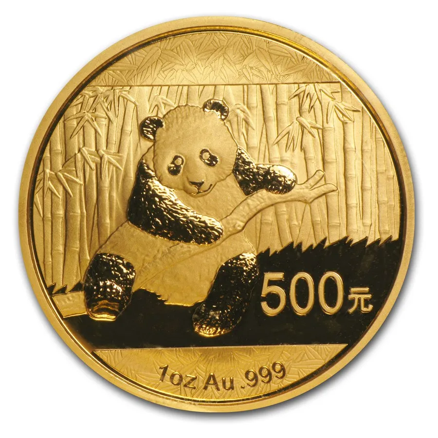 1/2 Unze Goldmünze China Panda 2014