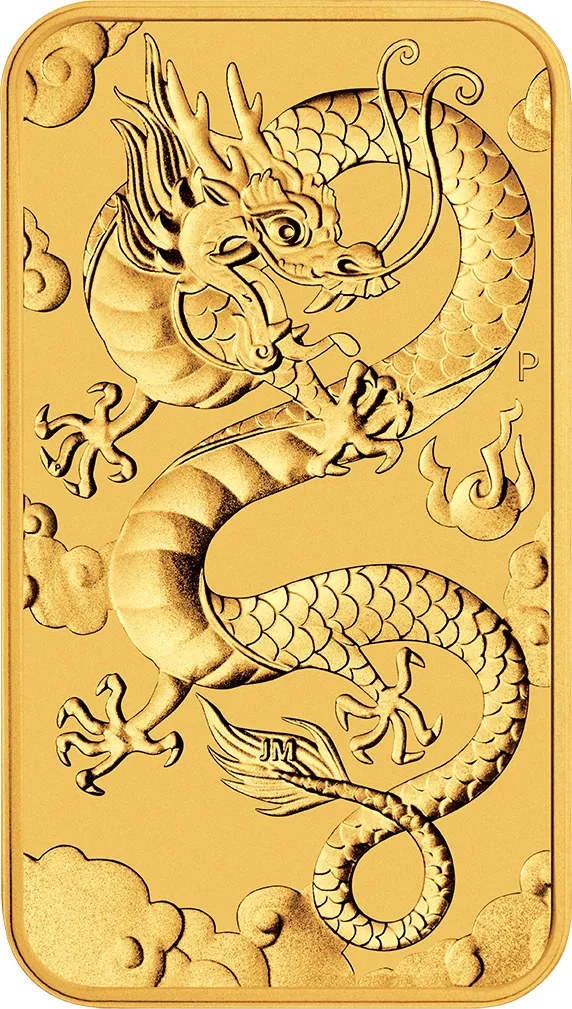 1 Unze Goldmünze Perth Mint - Rectangular Dragon 2019
