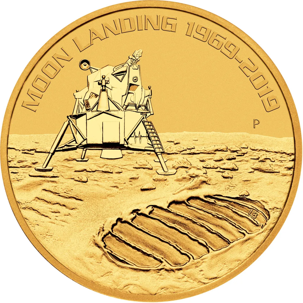 1 Unze Goldmünze Australien Apollo 11 - 50 Jahre Mondlandung 2019
