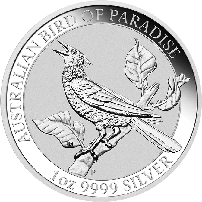 1 Unze Silbermünze Australien Birds of Paradise - Manucodia Paradiesvogel 2019