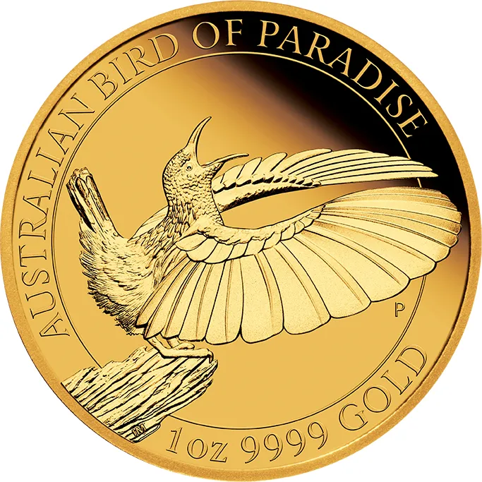 1 Unze Goldmünze Australien Birds of Paradise - Victoria Paradiesvogel 2019 polierte Platte