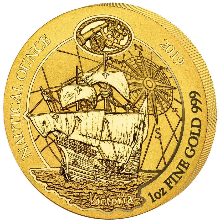 1 Unze Goldmünze Ruanda Nautical Serie - 500 Jahre Victoria 2019