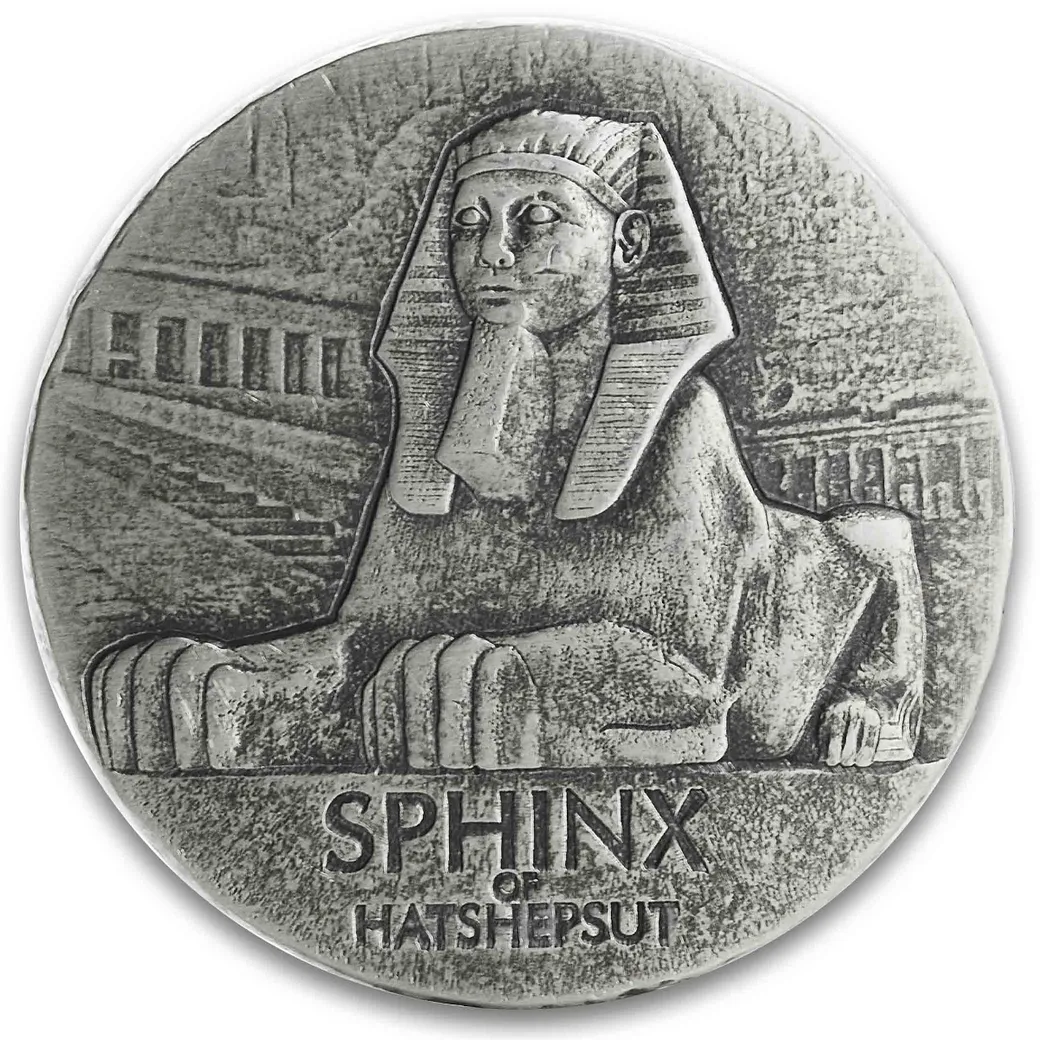 5 Unzen Silbermünze Republic of Tschad Sphinx of Hatshepsut 2019