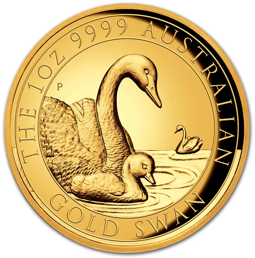 1 Unze Goldmünze Australien Schwan 2019 - High Relief - polierte Platte