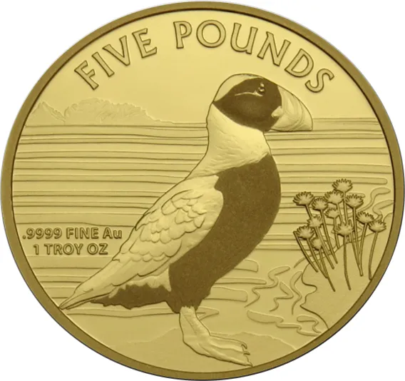 1 Unze Goldmünze Alderney Puffin Papageitaucher 2019