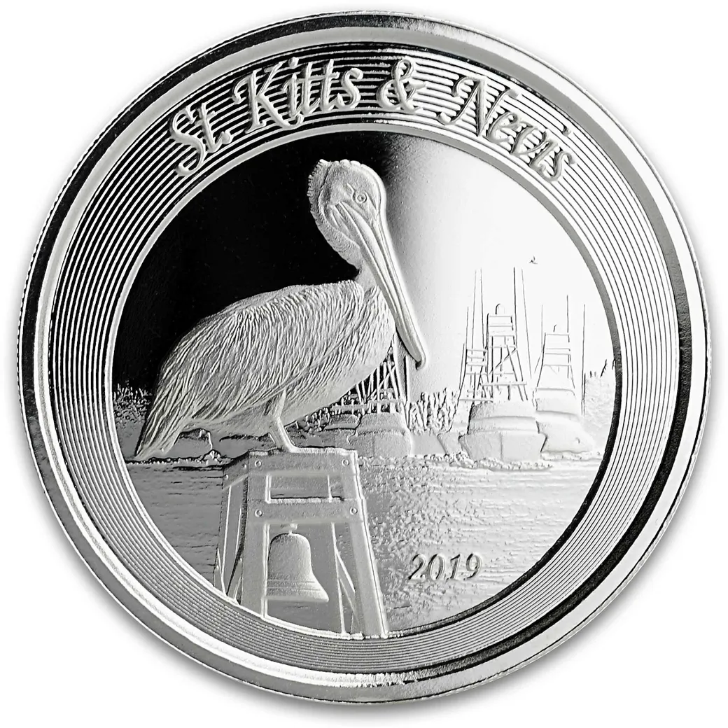 1 Unze Silbermünze EC8 St. Kitts & Nevis - Pelikan 2019