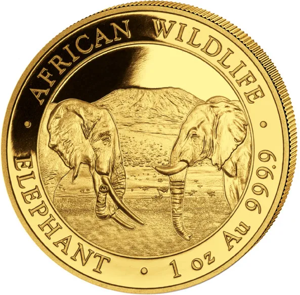 1 Unze Goldmünze Somalia Elefant 2020