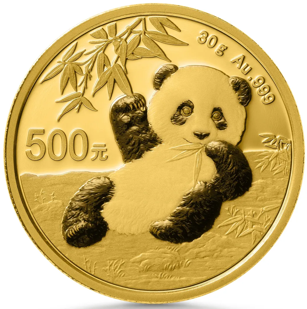 30 Gramm Goldmünze China Panda 2020