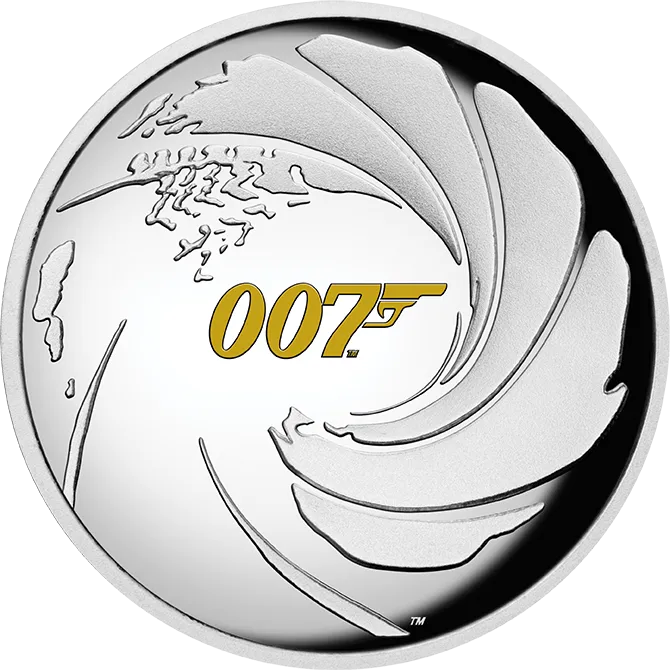 1 Unze Silbermünze Tuvalu James Bond 007 - 2020 - polierte Platte - High Relief