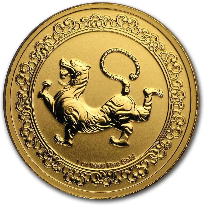 1 Unze Goldmünze Niue Celestial Animals - Tiger 2019