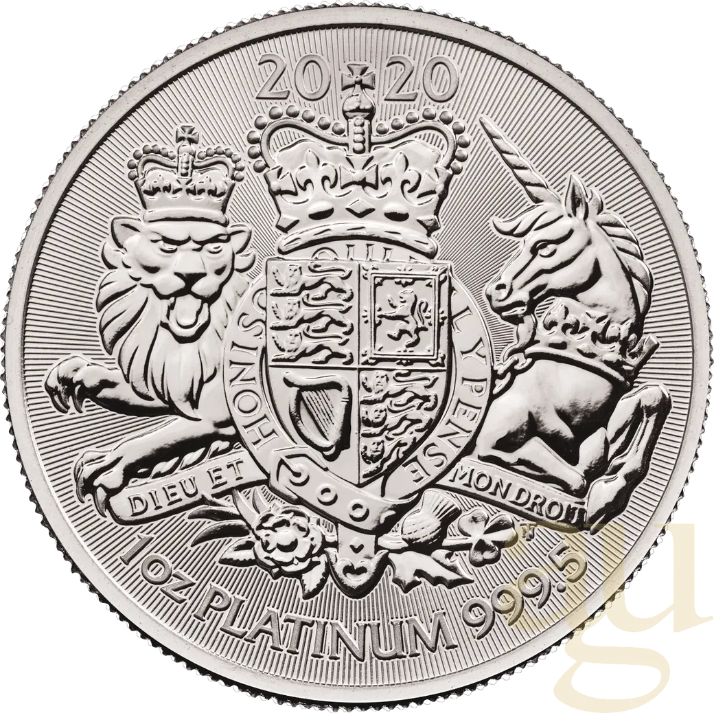 1 Unze Platinmünze Royal Arms 2020
