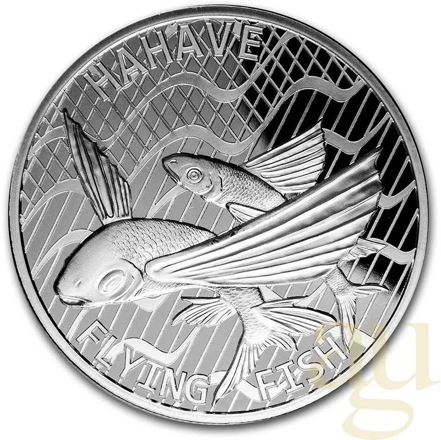 1 Unze Silbermünze Tokelau Fliegender Fisch Hahave 2020