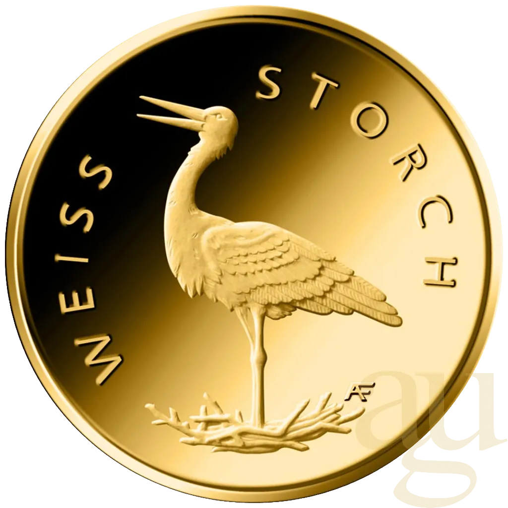 20 Euro Goldmünze Heimische Vögel - Weißstorch 2020 (A)