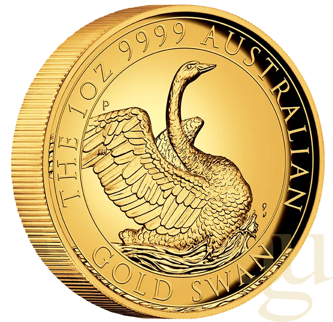 1 Unze Goldmünze Australien Schwan 2020 - High Relief - polierte Platte
