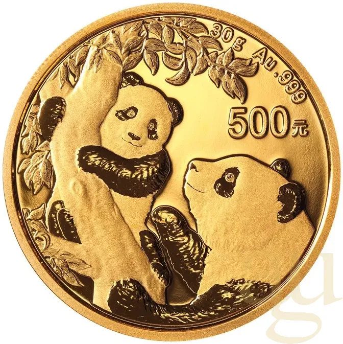 30 Gramm Goldmünze China Panda 2021