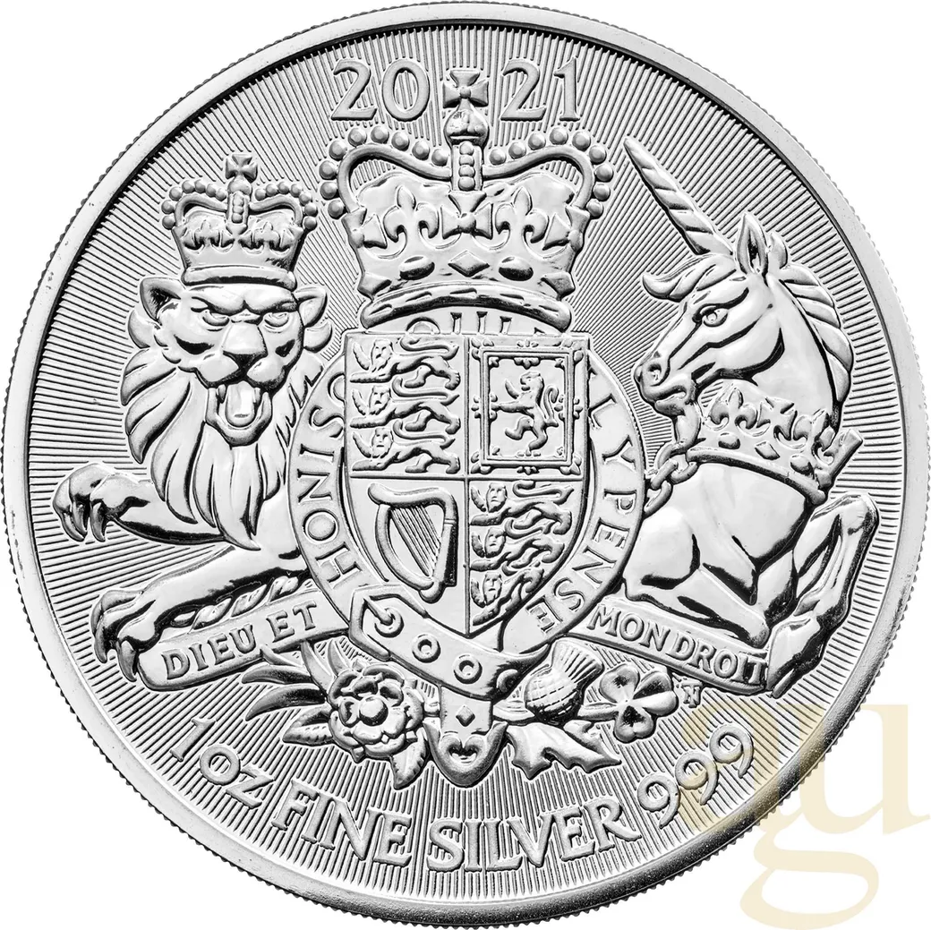 1 Unze Silbermünze Großbritannien Royal Arms 2021