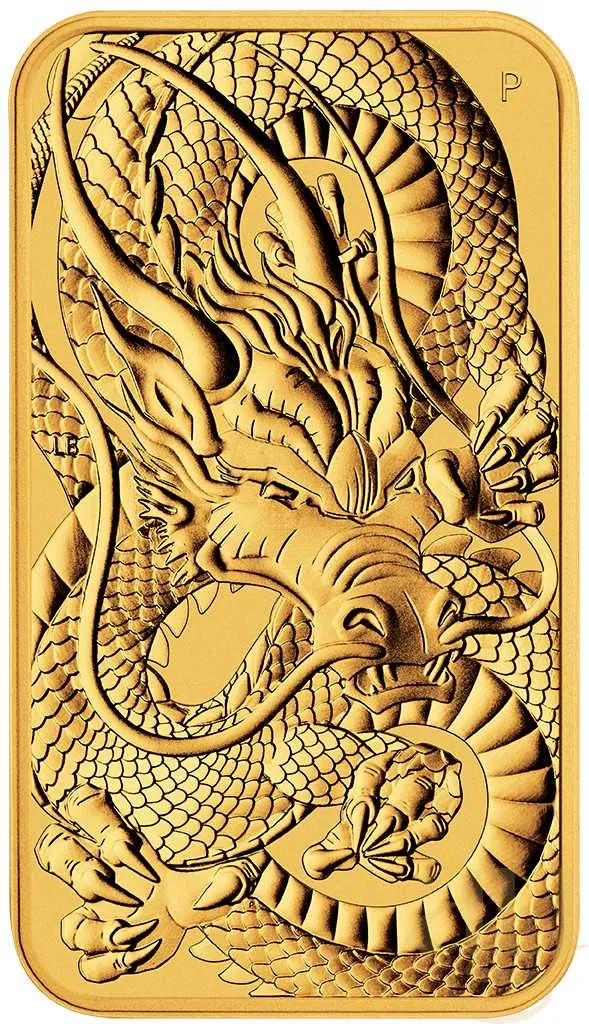 1 Unze Goldmünze Perth Mint - Rectangular Dragon 2021