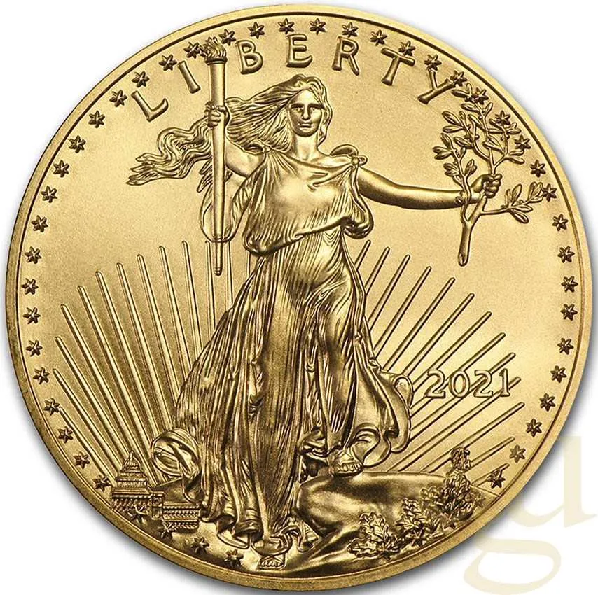 1 Unze Goldmünze American Eagle 2021 - altes Design Type 1