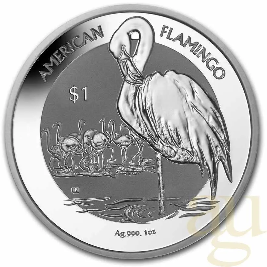 1 Unze Silbermünze British Virgin Islands Flamingo 2021