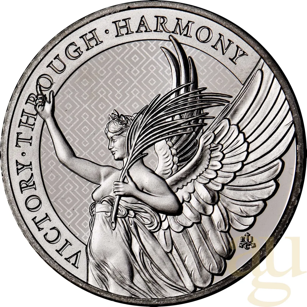 1 Unze Platinmünze St. Helena - The Queen´s Virtues - Victory 2021