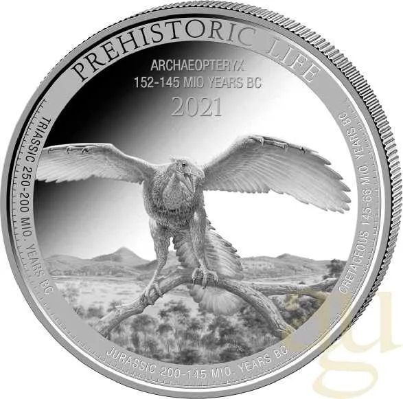1 Unze Silbermünze Prehistoric Life - Archaeopteryx 2021