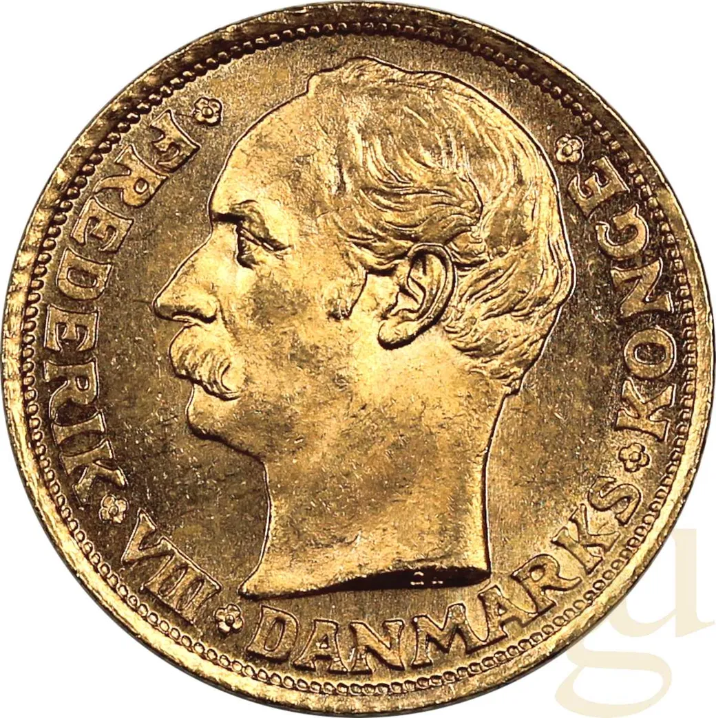 10 Kronen Goldmünze Dänemark Frederik VIII.